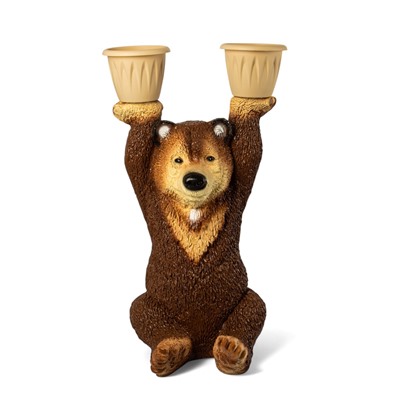 Садовая фигура из гипса «Медведь большой с кашпо», 75×30×40 см