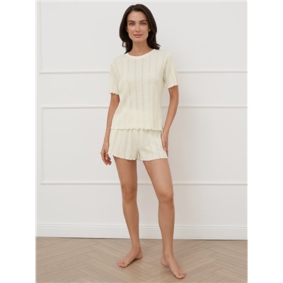 Omsa Пижама OmD 0260D POINTELLE Пижама жен. (Футболка+Шорты с гульфиком), СО