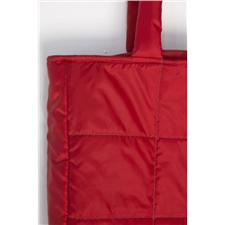 Сумка-шопер стеганая (красная) СШ06-46