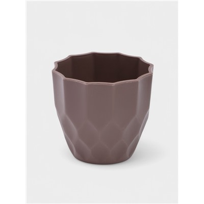 Кашпо для цветов «Излом», пластик, 400 мл, коричневое