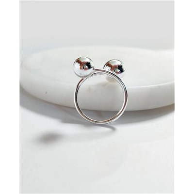 Кольцо с белым серебрением