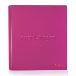 Папка на кольцах "Esthetics" A5 (200x225x35 мм) 4 кольца Ø 30 мм, полипропилен 1000 мкм, фактура "soft-touch" для бумажных блоков и вкладышей, внутренний карман 160 мкм, индивидуальная упаковка, непрозрачная бургунди