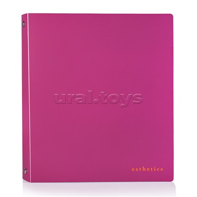 Папка на кольцах "Esthetics" A5 (200x225x35 мм) 4 кольца Ø 30 мм, полипропилен 1000 мкм, фактура "soft-touch" для бумажных блоков и вкладышей, внутренний карман 160 мкм, индивидуальная упаковка, непрозрачная бургунди