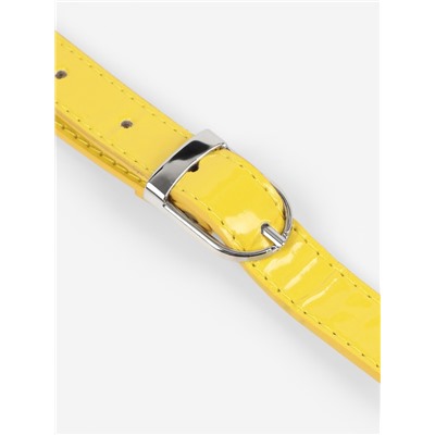 Ручка для сумки из экокожи, с карабинами, 125×1.8 см, жёлтая