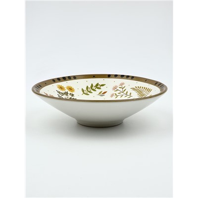 Тарелка керамическая глубокая «Флора», 20×5.5 см, Dolce Ceramo
