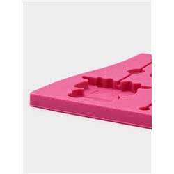 Форма для леденцов Доляна «Звери», силикон, 27.5×16.5 см, 6 ячеек (6.4×6.4), с палочками, МИКС