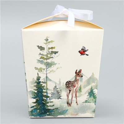 Бонбоньерка новогодняя «С Новым годом», 7.5×8×7.5 см