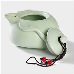 Набор для чайной церемонии «Тясицу», 8 предметов: чайник 120 мл, пиалы 50 мл, керамика, зелёный