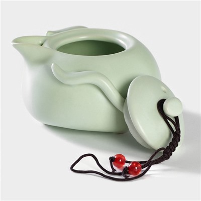 Набор для чайной церемонии «Тясицу», 8 предметов: чайник 120 мл, пиалы 50 мл, керамика, зелёный