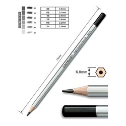 Набор карандашей  ACMELIAE ArtMate  6 шт. (2H,HB,2B,4B,6B,8B) блистер