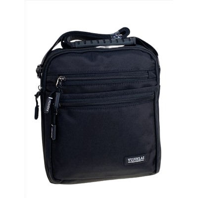 Сумка мужская через плечо текстильная, цвет черный