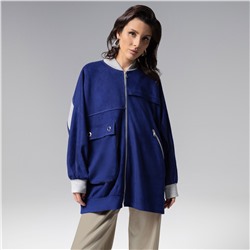 Бомбер объемного кроя с карманами, Стильное вложение (oversize, L-XL)