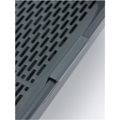 Туалет для кошек Марсель глубокий с сеткой 50×34.5×12 см (полипропилен) серый