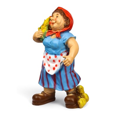 Садовая фигура из полистоуна «Дачница в платье», 55×25×30 см