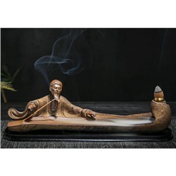 Подставка для благовоний TAKE IT EASY «Мудрец», набор благовоний конусы, стелющийся дым, 28×9 см