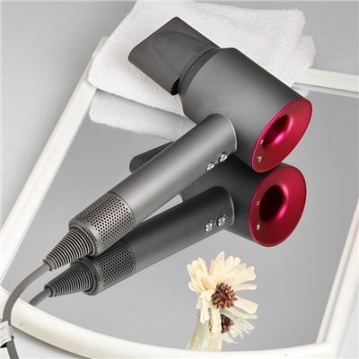 Фен Windigo LF-03, 1250 Вт, 3 температурных режима, 3 скорости, концентратор, серо-розовый