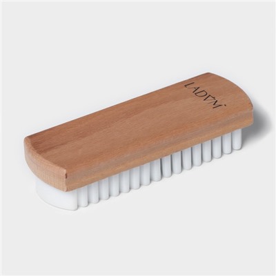 Щётка для замшевой обуви LaDо́m, буковое дерево, 12.3×4.3×3 см, цвет бежевый