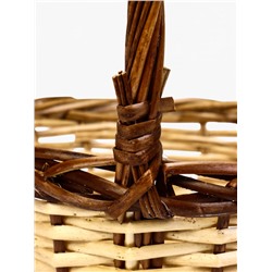 Корзина плетёная для хранения Avana, с ручкой, бежево-коричневая, набор 3 шт.