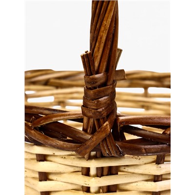 Корзина плетёная для хранения Avana, с ручкой, бежево-коричневая, набор 3 шт.