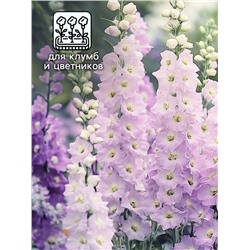 Семена цветов Дельфиниум "Джиневер культурный", ц/п,  0,05 г