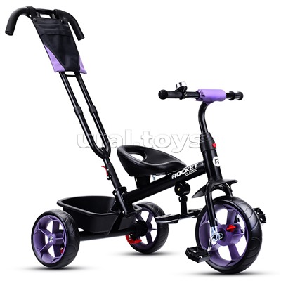 Велосипед трехколесный Rocket 136-LI, колеса EVA 10"/8", цвет сиреневый