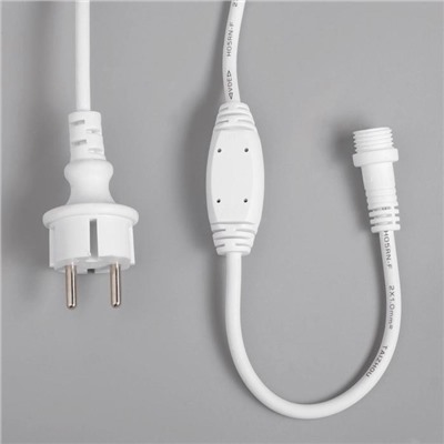 Гирлянда "Бахрома" 3 х 0.9 м , IP65, УМС, белая нить каучук, 144 LED, свечение мульти, 220 В