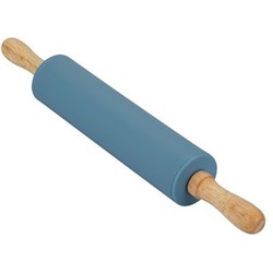 Скалка 310(175)х43мм силикон/дерево, крутящиеся ручки Linea Silicone 93-SI-CU-15.5