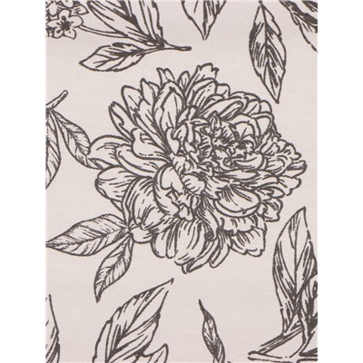 Комплект штор для кухни с подхватами Этель Black flowers, 149×180 см - 2 шт.