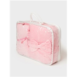 Комплект детский трикотажный для девочек: конверт-одеяло, комбинезон – 2 шт, боди, чепчик, шапочка