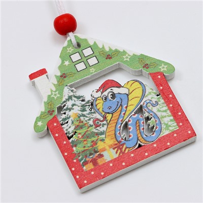 Елочные игрушки в деревянной подарочной упаковке, 12 шт.