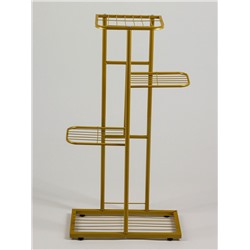 Подставка для цветов Greengo, 4 полки, 43×22×82 см, напольная, металл, цвет золотой