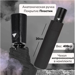 Зонт Universal Umbrella чёрный, полуавтомат А588 ,ручка прямая