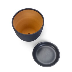 Набор горшков для цветов «Шёлк», 4 шт., с поддоном, 0.4 / 1 / 2.5 / 5 л, керамика, серые