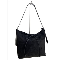 Женская сумка из искусственной замши, цвет черный