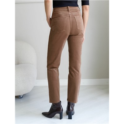 Брюки из эластичного микро-вельвета