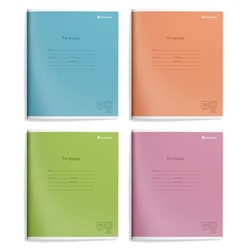 Тетрадь  12л  1 класс в две линии с частыми наклонными "МОНОТОННЫЕ ЦВЕТА" ТШЧКЛ12-МЦ SchoolФормат