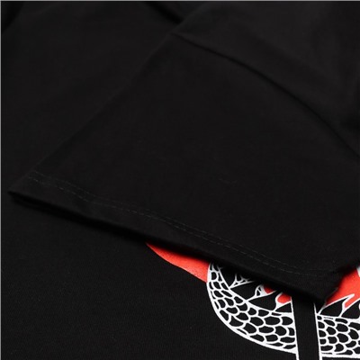 Пижама женская (футболка, шорты) Tusi, размер 48, цвет чёрный дракон