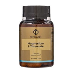 Магний L-Треонат TETRALAB, для концентрации, памяти и нервного тонуса, 60 капсул