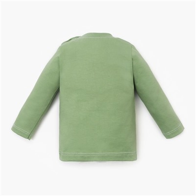 Лонгслив Крошка Я BASIC LINE, рост 62-68 см, зелёный