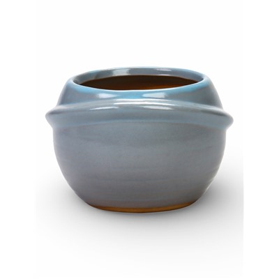 Декоративный горшок для цветов «Сатурн», 6×8.8×8.5 см, керамический, голубой, Greengo