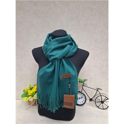 Мягкий палантин из кашемира, цвет малахит