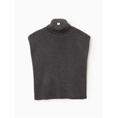 Джемпер - пончо женский MINAKU: Casual collection, светло-серый, размер 46