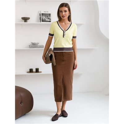 Юбка из эластичного микро-вельвета