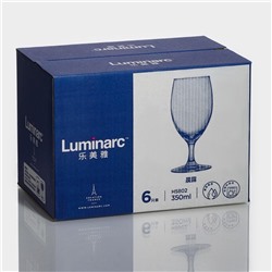 Пивные бокалы Luminarc RAINDROP, 350 мл, 16.5×7.5 см, набор 6 шт., стекло, прозрачные