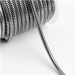 Цепочка для сумки, железная, d=3 мм, 10±0.5 м, цвет серебряный