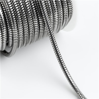 Цепочка для сумки, железная, d=3 мм, 10±0.5 м, цвет серебряный