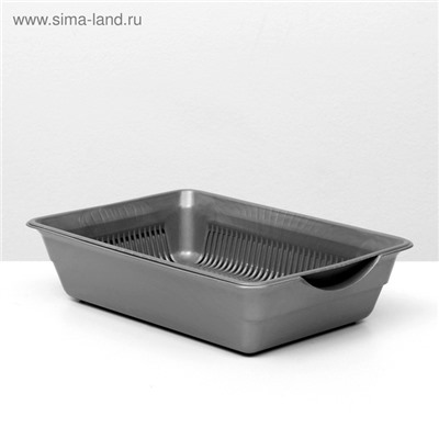 Туалет глубокий с сеткой 36×25×9 см, серый