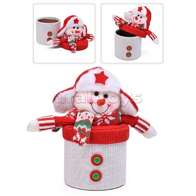 Новогоднее украшение "Снеговик" 19 см.