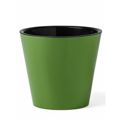 Кашпо для цветов с дренажной вставкой Rosemary, 1.6 л, d=16 см, пластиковое, зелёное