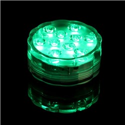 Светильник подводный, 10 LED, 3 Вт, IP68, RGB, от батареек 3хААА (не в компл.)